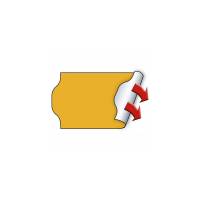 Prisetiket, Meto, Permanent 32x19mm neon orange, pakke a 5 stk