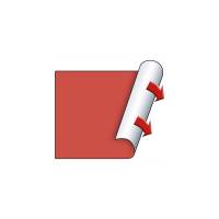 Prisetiket, Meto, Permanent 29x28mm neon r&oslash;d, pakke a 5 stk