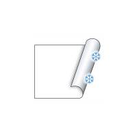 Prisetiket, Meto, K&oslash;l/Frys 29x28mm hvid, pakke a 5 stk