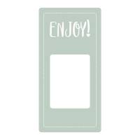 Forseglingsetiket, Meto, ENJOY! 50x100mm gr&oslash;n, rulle a 500 etiketter