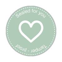 Forseglingsetiket, Meto, &Oslash;33mm, HJERTE 33x33mm gr&oslash;n, rulle a 500 etiketter