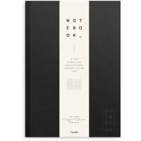 Notesbog, Mayland Deluxe, A4, sort, 210 x297mm, 100g/m2, FSC Mix Credit