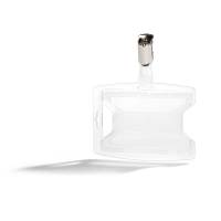 Kortholder, Durable Rexycle, 54x85mm med stropklemme 2 kort transparent pakke a 10 stk