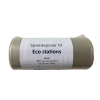 Spandeposer, 35 &micro;m, 600 x 850 mm, LD-PE transparent, 50 l, rulle a 10 stk