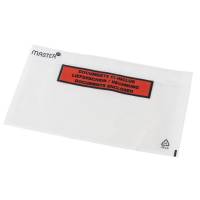 F&oslash;lgeseddellommer, Master'in Performance LD, 240 x 140 mm, transparent red-black printed Packing list genanvendt LDPE, karton a 1000 stk FSC Mix Credit