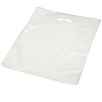 B&aelig;repose, 45 &micro;m, 400 x 500 mm, LD-PE hvid, 50mm bottom gusset Forst&aelig;rkede h&aring;ndtag, karton a 500 stk