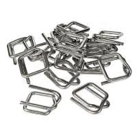 Strap forsegling, Metalsp&aelig;nde 16MM Metalsp&aelig;nde, benl&aelig;ngde 16.00 mm bredde 16.00 mm, tykkelse: 3.000 mm metal, glat, metallic grey karton a 1000 stk