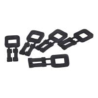 Strap forsegling, Plastsp&aelig;nde,  101 benl&aelig;ngde 12.00 mm, bredde 12.00 mm tykkelse: 4.000 mm, plastik PE p&aring; den udvendige side, sort karton a 1000 stk, palle 160 kasser