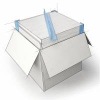 Skumprofiler, Nomapack, L-75, L-profil l&aelig;ngde: 2000 mm, polyethylen, bl&aring; karton a 105 stk, palle a 420 stk