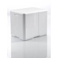 EPS skum, 400 x 300 x 330 mm PS, hvid, palle a 56 stk F&oslash;devaregodkendt