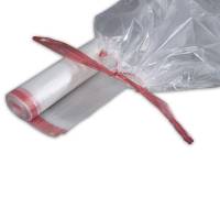 Affaldss&aelig;kke, 50 &micro;m, 700 x 1100 mm LD-PE, transparent, kapacitet 100.000l med lukkestrop, rulle a 10 poser