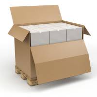 Container, Master'in Performance indre dim: 780 x 580 x 725 mm, 2-lags EB-flute, 5.000 mm, FEFCO 0201 Testliner, brun, halvpalle kasse bundt a 20 stk, palle a 130 stk FSC Mix 70\%