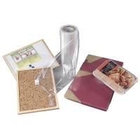 Fin krympefilm, Rulle, 19 &micro;m, 400 mm x 1075.00 m, bredde udfoldet: 800 mm kernediameter: 76 mm, Polyolefin biaksial, transparent, F&oslash;devaregodkendt