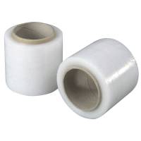 Mini h&aring;ndstr&aelig;kfilm, Standard, bl&aelig;st 150\% str&aelig;k, 25 &micro;m, 100 mm x 200.00 m kernediameter: 76 mm, Kernel&aelig;ngde:105 mm LLD-PE, udvendig kl&aelig;b, transparent rullev&aelig;gt: 0.46 kg, kasse a 12 ruller palle a 900 ruller