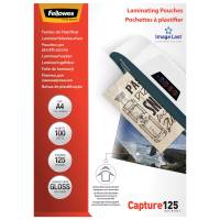 Lamineringslomme, Fellowes Premium 125&micro;m, Gloss, A4 216x303mm transparent  pakke a 100 stk