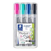 Marker, Staedtler, 356 WP4-1, 2MM Rund spids, assorteret, permanent pakke a 4 stk