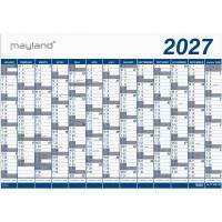 Kalender, Mayland, Wall 1x13 month &aring;r: 2027, hvid,