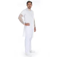 Bes&oslash;gsjakker Bes&oslash;gsjakke med knapper XXL, Non-woven hvid, pakke a 100 stk