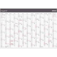 V&aelig;gkalender, Mayland k&aelig;mpe, MODERNE, 72 x740mm &aring;r: 2027, Flerfarvet,, FSC Mix Credit