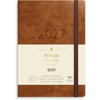 Ugekalender, Mayland Forma Deluxe, 105 x149mm &aring;r: 2027, Brun,