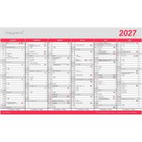 V&aelig;gkalender, Mayland, Stor m/flagdage 388x239mm &aring;r: 2027, Flerfarvet,, FSC Mix Credit