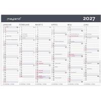 V&aelig;gkalender, Mayland, MODERNE, 209x147mm &aring;r: 2027, Flerfarvet,, FSC Mix Credit