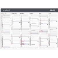 V&aelig;gkalender, Mayland, MODERNE, A4, 297 x210mm &aring;r: 2027, Flerfarvet,, FSC Mix Credit