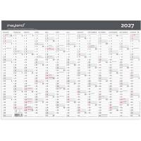 V&aelig;gkalender, Mayland, MODERNE, 419x297mm &aring;r: 2027, Flerfarvet,, FSC Mix Credit