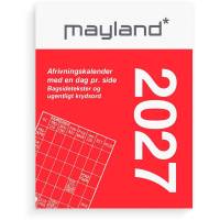 V&aelig;gkalender, Mayland Tear-off, 50x65mm &aring;r: 2027, sort,, FSC Mix Credit