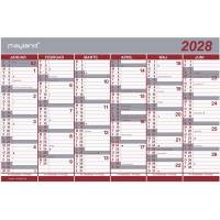 V&aelig;gkalender, Mayland k&aelig;mpe, 439x290mm &aring;r: 2028, Flerfarvet,, FSC Mix Credit