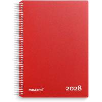 Timekalender, Mayland Classic, 190x242mm &aring;r: 2028, r&oslash;d,, FSC Mix Credit