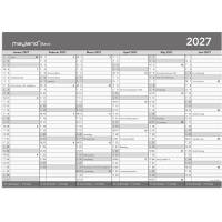 V&aelig;gkalender, Mayland, 418x297mm &aring;r: 2027, Gr&aring;,, FSC Mix Credit