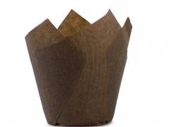 Tulipan papirsform t/muffins 35x35mm 700550 lille brun 300stk/pak