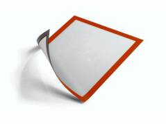 Skilt DURAFRAME® MAGNETIC A4 m/orange ramme 5stk/pak