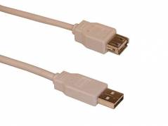 Forlængerkabel USB 2.0 AA 1,8m Hvid