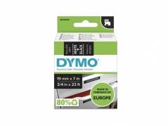 Labeltape DYMO D1 45811 S0720910 19mmx7m hvid på sort