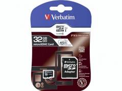 Micro SD card Verbatim 32GB HC 44083 PRO Class 10 m/adapter