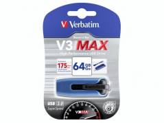 Verbatim Store 'n' Go V3 MAX 64GB USB 3.0 Sort Blå