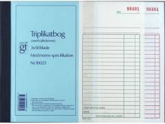 Triplikatbog grafisk 14,8x20cm m. moms 3x50bl/stk 10023