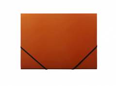 Elastikmappe, Q-Line DKF orange, M/3 KLAPPER, 210x297mm Karton/elastik pakke a 10 stk