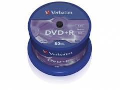 DVD+R Verbatim 4,7GB 16X 50stk spindel 43550