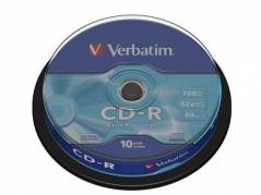 CD-R Verbatim 80min 700MB 52X 10stk/pak