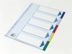 Faneblad, Q-Line, A4,210x297mm assorteret æske a 25 sæt