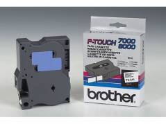 Labeltape Brother TX-241 18mmx15m sort på hvid lamineret