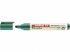 Marker edding 22 EcoLine grøn permanent 1-5mm skrå spids