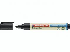 Marker edding 31 Flipchart EcoLine sort 1,5-3mm rund spids