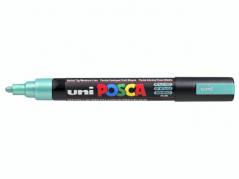 Paint marker Uni Posca PC-5M metallic green 1,8-2,5mm