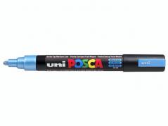 Paint marker Uni Posca PC-5M metallic blue 1,8-2,5mm
