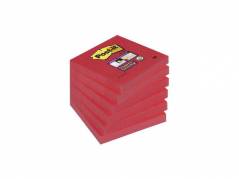 Post-it blok Super Sticky Poppy Red 76x76mm 6blk/pak