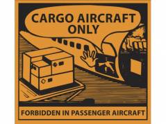 Fareetiket CAO Cargo Aircraft Only Sort/orange 110x120mm ADR 250st/rl